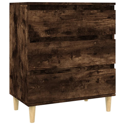 Byrå rökfärgad ek 60x35x70 cm konstruerat trä