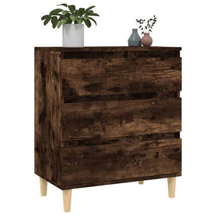 Byrå rökfärgad ek 60x35x70 cm konstruerat trä
