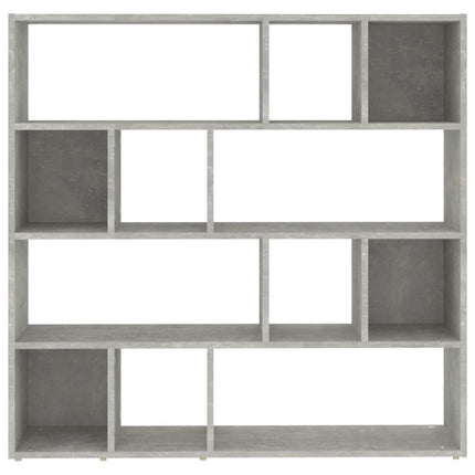 Bokhylla/rumsavdelare betonggrå 105x24x102 cm