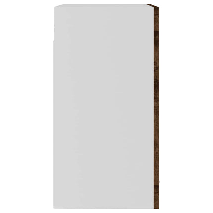 Väggskåp glas “Lyon” rökfärgad ek 40x31x60 cm konstruerat trä