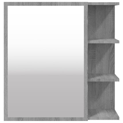 Spegelskåp för badrum grå sonoma 62,5x20,5x64cm konstruerat trä