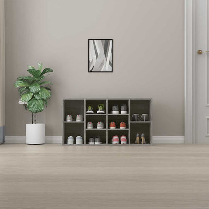 Skobänk grå sonoma 103x30x55 cm konstruerat trä