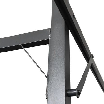 Pergola med infällbart tak gräddvit 589x292x230 cm