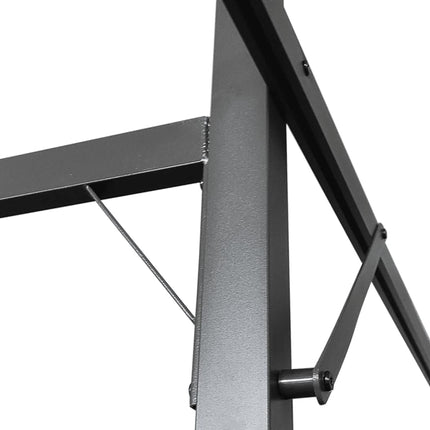 Pergola med infällbart tak taupe 589x292x230 cm