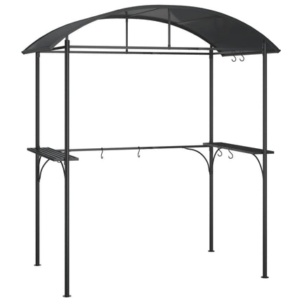 Tak för grill med sidohyllor antracit 220x115x230 cm stål