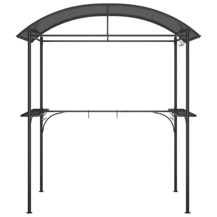 Tak för grill med sidohyllor antracit 220x115x230 cm stål