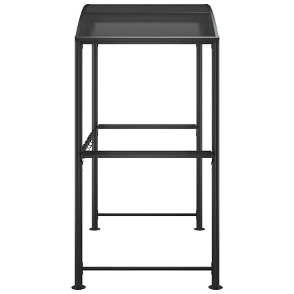 Tak för grill med sidohyllor antracit 210x114x230 cm stål