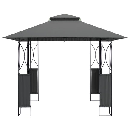 Paviljong med tak antracit 300x300x270 cm stål