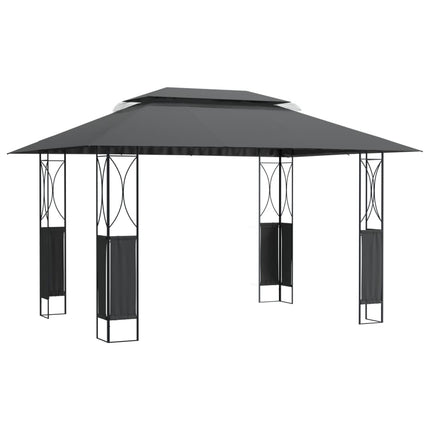 Paviljong med tak antracit 400x300x270 cm stål