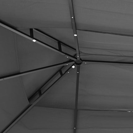 Paviljong med tak antracit 400x300x270 cm stål