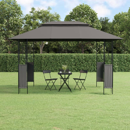 Paviljong med tak antracit 400x300x270 cm stål