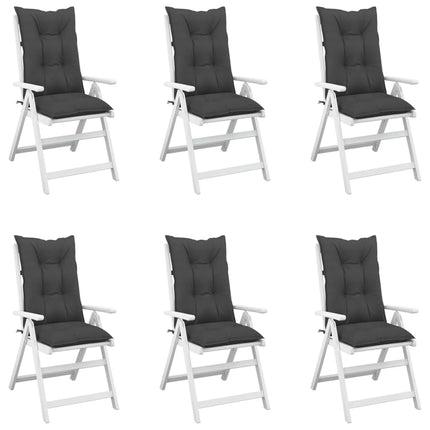 Stolsdynor 6 st antracit 120x50x7 cm tyg