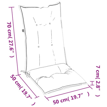 Stolsdynor 6 st antracit 120x50x7 cm tyg