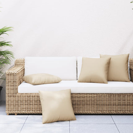 Soffkuddar 4 st beige 40x40 cm tyg