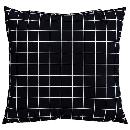 Spridda Kuddar 4 pcs Svart Rutigt 40 x 40 cm Polyester Tyg