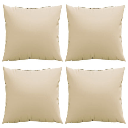 Soffkuddar 4 st beige 50x50 cm tyg