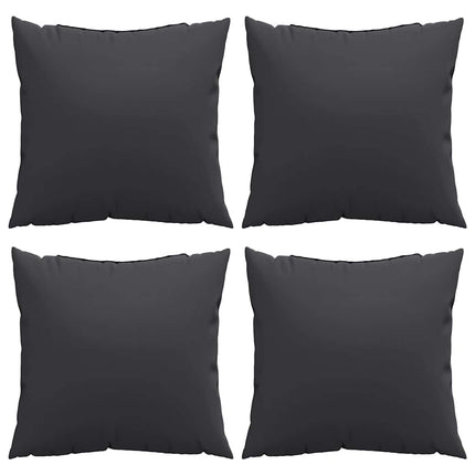 Soffkuddar 4 st svart 50x50 cm tyg