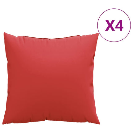 Soffkuddar 4 st röd 60x60 cm tyg