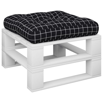 Palldyna svartrutig 50x50x12 cm tyg