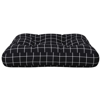 Palldyna svartrutig 50x50x12 cm tyg
