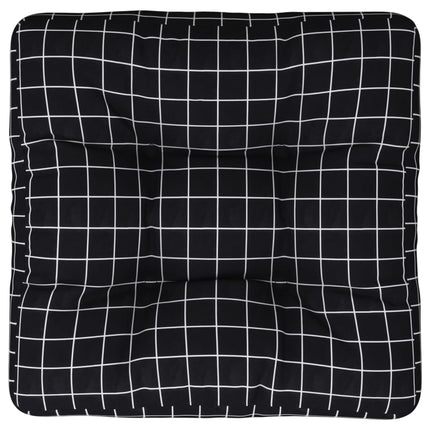 Palldyna svartrutig 60x60x12 cm tyg