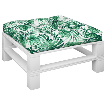 Dyna till pallsoffa bladmönster 70x70x12 cm