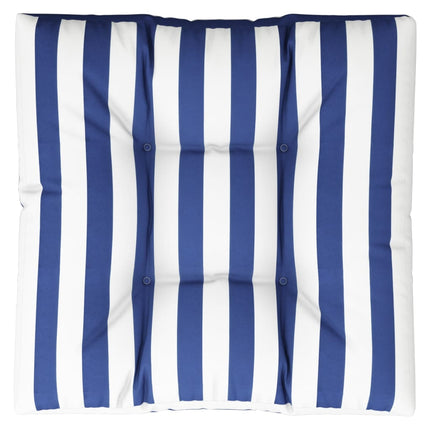 Palldyna blå&vit randig 70x70x12 cm tyg