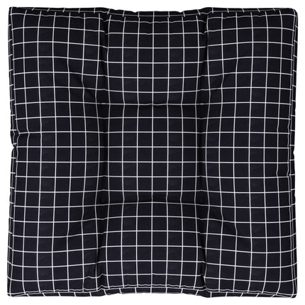 Palldyna svartrutig 70x70x12 cm tyg