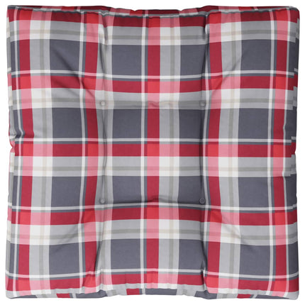 Palldyna rödrutig 80x80x12 cm tyg