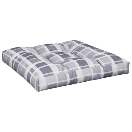 Palldyna grårutig 80x80x12 cm tyg