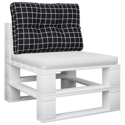 Palldyna svartrutig 60x40x12 cm tyg