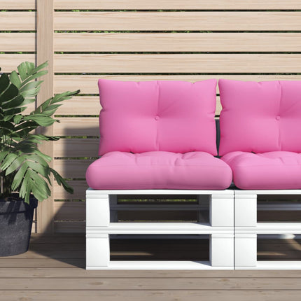 Dynor till pallsoffa 2 st rosa Oxford-tyg