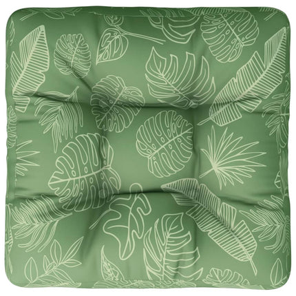 Dyna för pallsoffa bladmönster 60x61,5x10 cm Oxford-tyg
