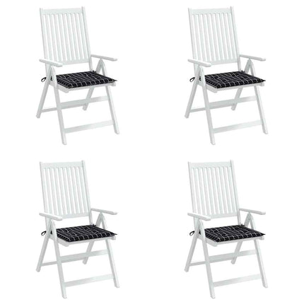 Stolsdynor 4 st svartrutig 40x40x4 cm tyg