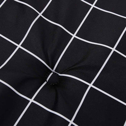 Stolsdynor 4 st svartrutig 40x40x4 cm tyg