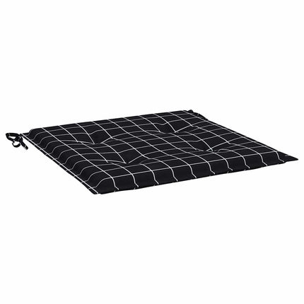 Stolsdynor 6 st svartrutig 40x40x4 cm tyg
