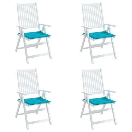 Stolsdynor 4 st turkos 40x40x4 cm tyg