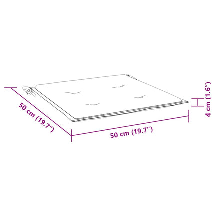 Stolsdynor 4 st blå&vit randig 50x50x4 cm tyg