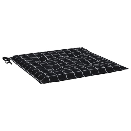 Stolsdynor 6 st svartrutig 50x50x4 cm tyg