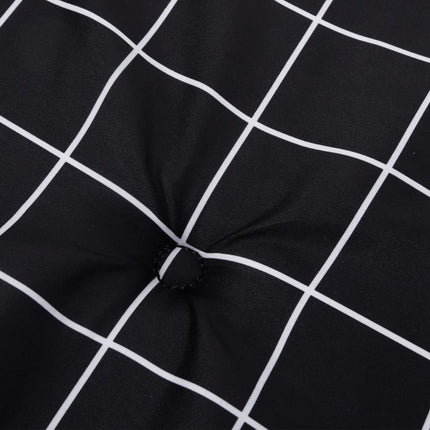Stolsdynor 6 st svartrutig 50x50x4 cm tyg