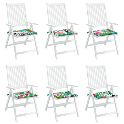Stolkuddar 6 pcs Flerfärgsdesign 50 x 50 x 4 cm Oxford Tyg