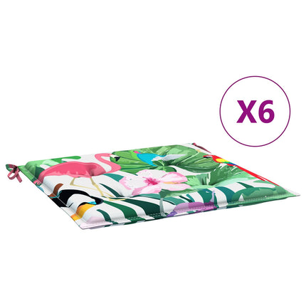 Stolkuddar 6 pcs Flerfärgsdesign 50 x 50 x 4 cm Oxford Tyg