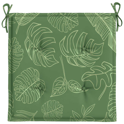 Stolkuddar 4 pcs Grön och Vit 50 x 50 x 4 cm Oxford Tyg