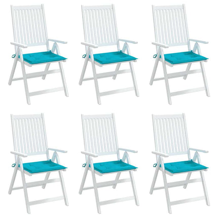 Stolsdynor 6 st turkos 50x50x4 cm tyg