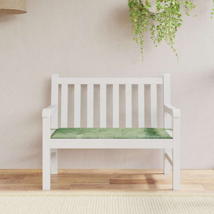 Bänkdyna för trädgården bladmönster 120x50x4 cm oxfordtyg