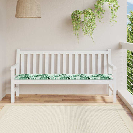 Bänk kudde Löv Bladmönster 150 x 50 x 3 cm Oxford Tyg