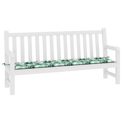 Bänk kudde Oxford Tyg Bladmönster 200 x 50 x 3 cm