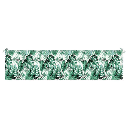 Bänk kudde Oxford Tyg Bladmönster 200 x 50 x 3 cm