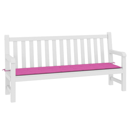Bänkdyna för trädgården rosa 200x50x4 cm tyg