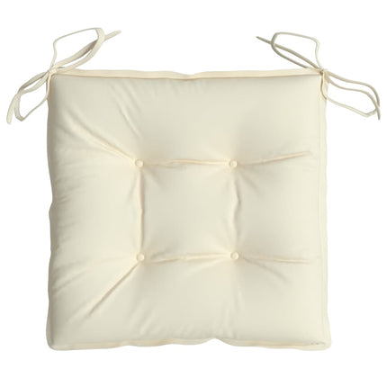 Stolsdynor 6 st gräddvit 40x40x7 cm oxfordtyg